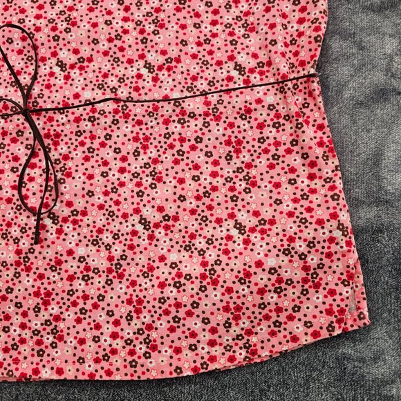 Nu Dimension Stretch Scrub Top Womens Large v neck floral print Nursing uniform - Picture 10 of 15